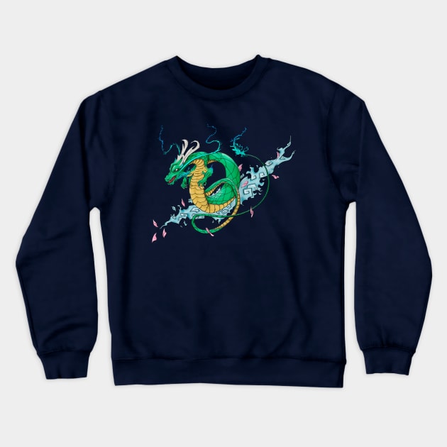 Dragon Tattoo Art Crewneck Sweatshirt by Jarrodjvandenberg